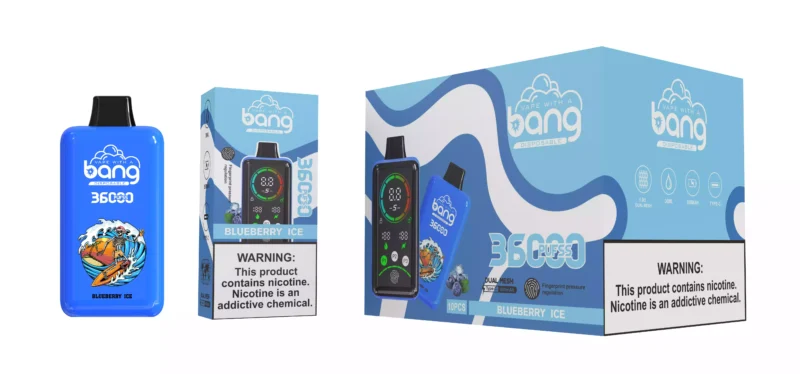 Népszerű Bang 36000 Puffs eldobható vape toll kettős hálóval és kijelzővel, 36 ml 0 2 3 5 nikotin erősségű 5 méretben kapható