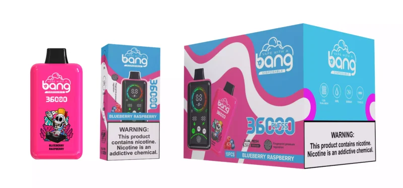 Népszerű Bang 36000 Puffs eldobható vape toll kettős hálóval és kijelzővel, 36 ml 0 2 3 5 nikotin erősségű 7 méretben kapható