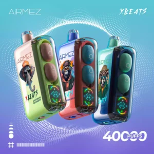 Premium Airmez Xbeats 40000 Puffs Disposable Vape Pen with Airmez Unique Dual Mesh Coil and Rechargeable Battery Available in Multiple Flavors Levels 2 1