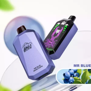Πηγή Factory Bulk ANU Star 30000 Puffs Μίας χρήσης Στυλό ατμού 22ml E υγρή επαναφορτιζόμενη μπαταρία 650mAh Διαθέσιμο σε νικοτίνη Ισχύς 0 2 3 5 6