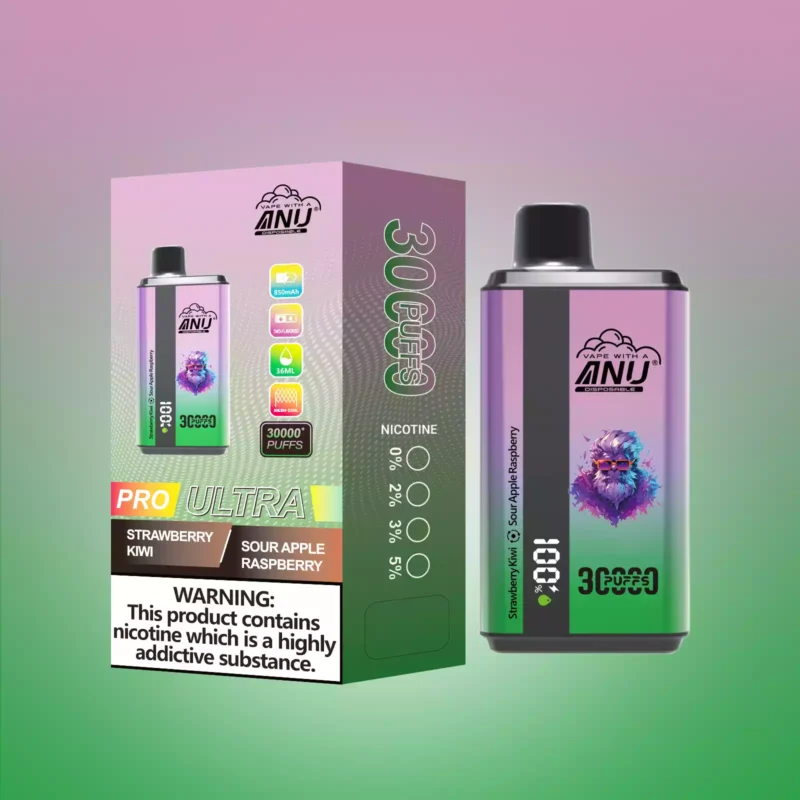 Toptan Toplu ANU Çift Lezzet 30000 Puflar Çeşitli Nikotin Seviyelerinde 36ml E Sıvı ile Tek Kullanımlık Vape Kalemi 15