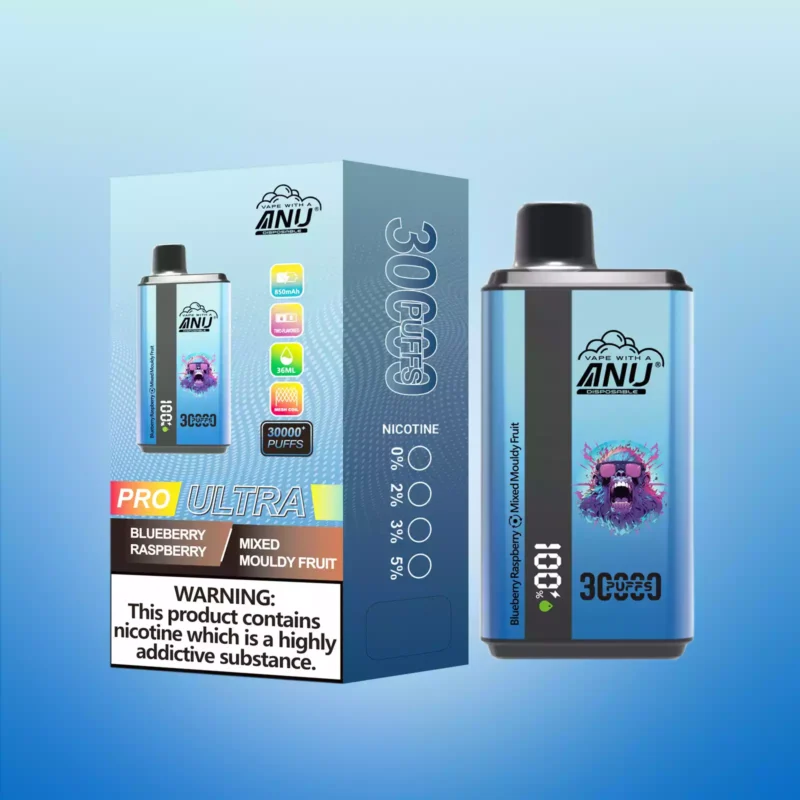 Toptan Toplu ANU Çift Lezzet 30000 Puffs Çeşitli Nikotin Seviyelerinde 36ml E Sıvı ile Tek Kullanımlık Vape Kalemi 23