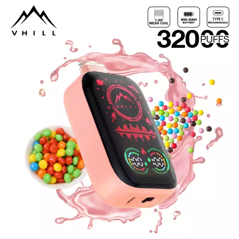 New Model Vhill FULL SCREEN 32000 Puffs Disposable Vape 5 Nicotine Regular Mode Available Now for Wholesale Disposable Vape Bulk Orders 4