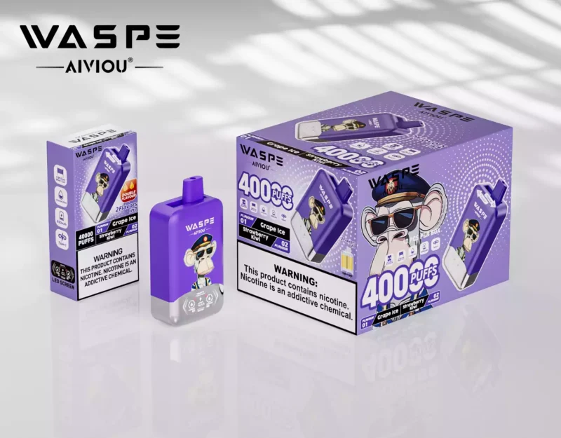 The Latest WASPE Double Flavor 40K Puff Disposable Vape With 0 2 5 Nicotine LED Display 850mAh Battery 36ml E Liquid And Type C Charging Wholesale Direct From Manufacturer 71