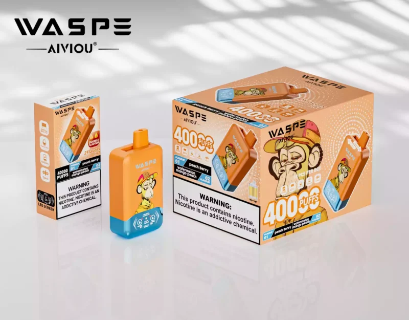 The Latest WASPE Double Flavor 40K Puff Disposable Vape With 0 2 5 Nicotine LED Display 850mAh Battery 36ml E Liquid And Type C Charging Wholesale Direct From Manufacturer 73