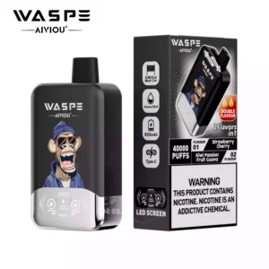 The Latest WASPE Double Flavor 40K Puff Disposable Vape With 0 2 5 Nicotine LED Display 850mAh Battery 36ml E Liquid And Type C Charging Wholesale Direct From Manufacturer 98