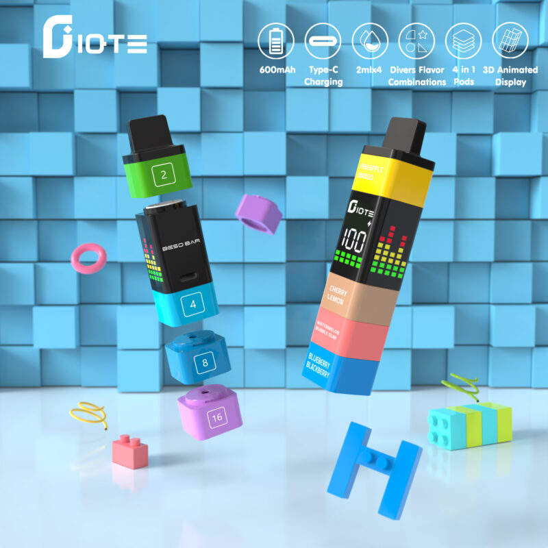 Trending IQTE 2400 Puffs Disposable Vape with 0% 2% 3% Nicotine and 650mAh Battery for Wholesale Purchase Disposable Vapes (8)