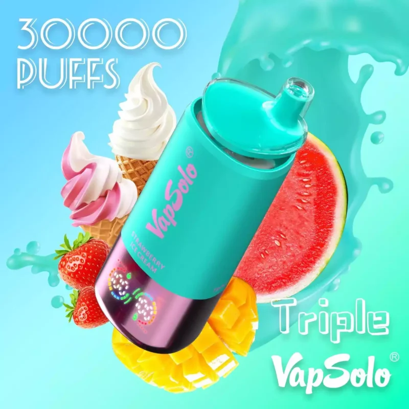 Vapsolo Triple 30K Puffs Disposable Vape with 650mAh Rechargeable Battery and Mesh Coil Now 7