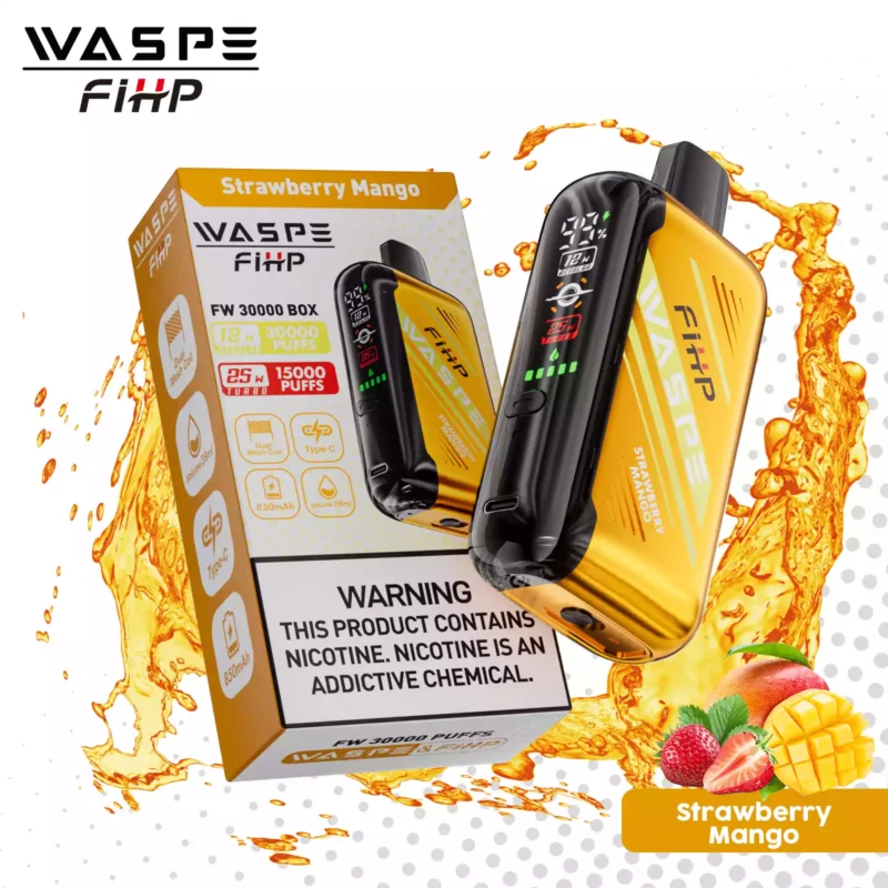 Wholesale WASPE FW 30000 Puffs Disposable Vape LED Display 850mAh Battery 28ml E liquid and Adjustable Airflow with 0 2 5 Nicotine Available for Direct Purchase from Source Factory 22