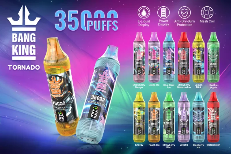 Exceptional BANG KING 35000 Puffs Disposable Vape with 0% 2% 3% 5% Nicotine and 1000mAh Rechargeable Battery Source Factory Direct Sale (8)