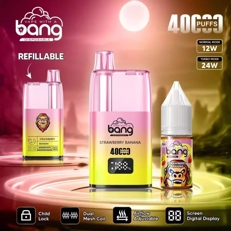 First-Class BANG 40K B40S Disposable Vape with 0% 2% 3% 5% Nicotine and 650mAh Rechargeable Battery for Bulk Wholesale Vape Orders (10)