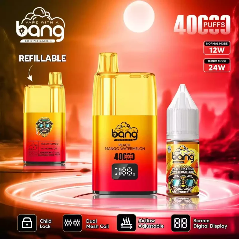 First Class BANG 40K B40S Disposable Vape with 0 2 3 5 Nicotine and 650mAh Rechargeable Battery for Bulk Wholesale Vape Orders 13